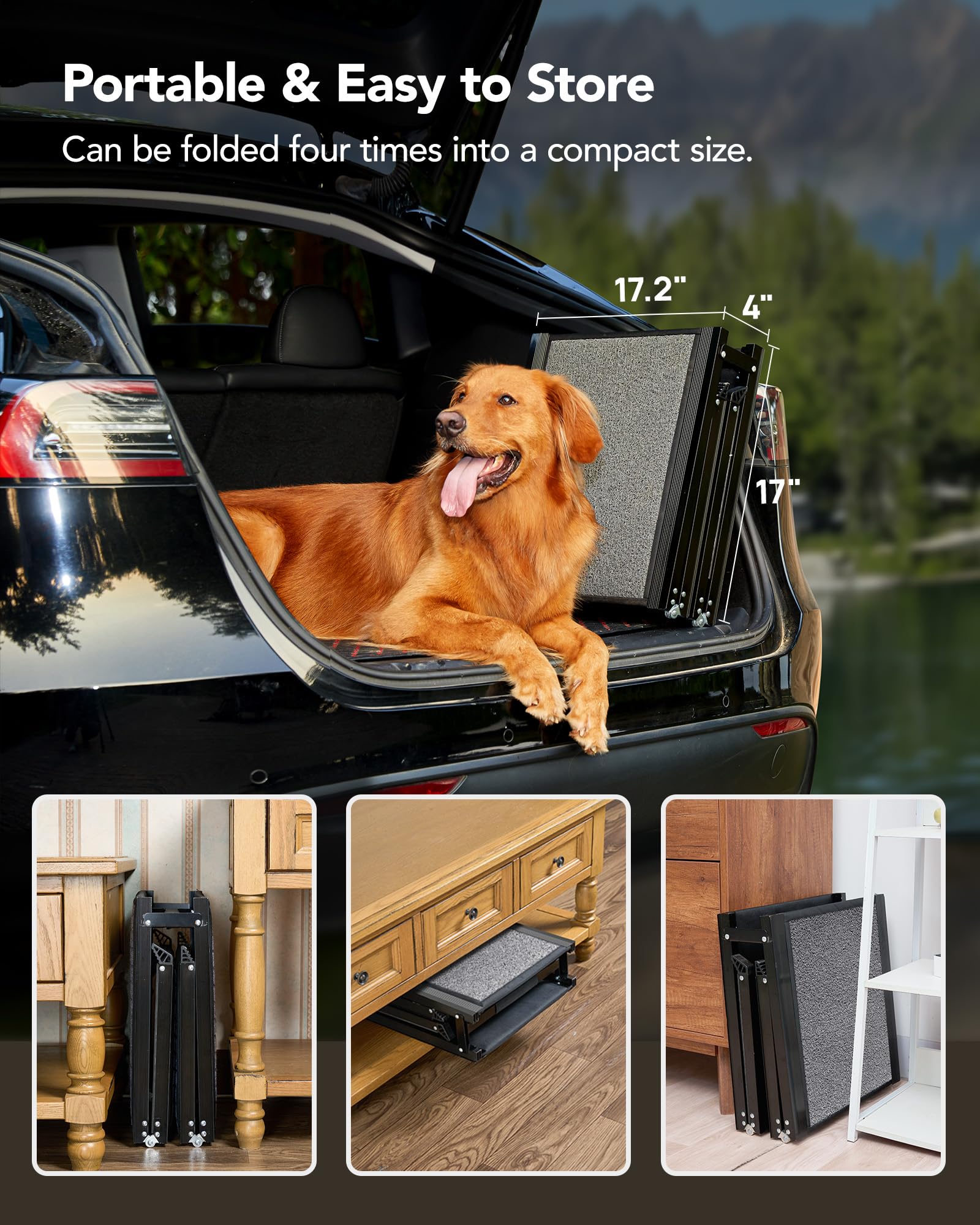 PetThem Dog Ramp for SUVs and trucks enables stress-free loading.