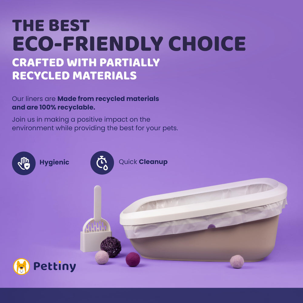 Pettiny easy-cleanup drawstring action captured in use.