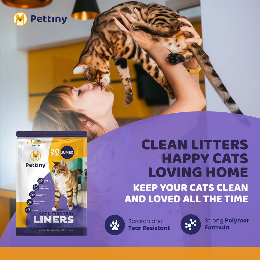 Pettiny leakproof odor-proof liners help contain litter smells.