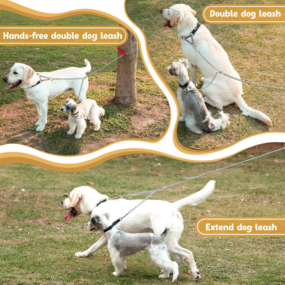 PETTOM swivel snaps in action preventing entanglement during walks