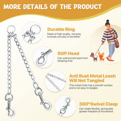 PETTOM leash with O-ring attachment enabling double walking setup