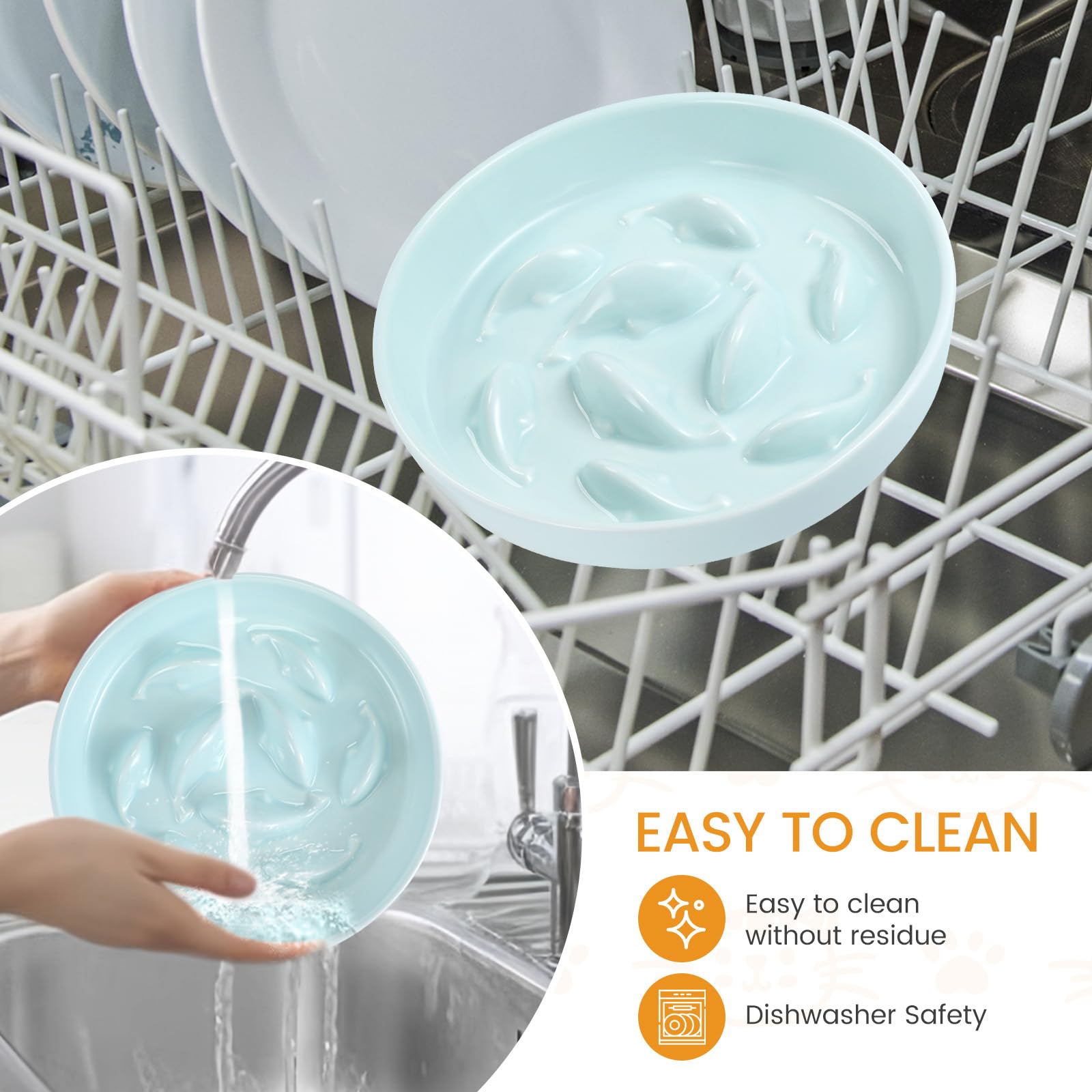 PETTOM microwave and dishwasher-safe bowl for easy cleaning
