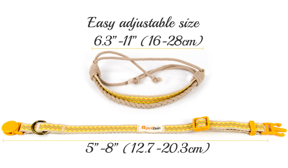 Pettsie Breakaway kitten collar yellow adjustable fits 5-8 inches