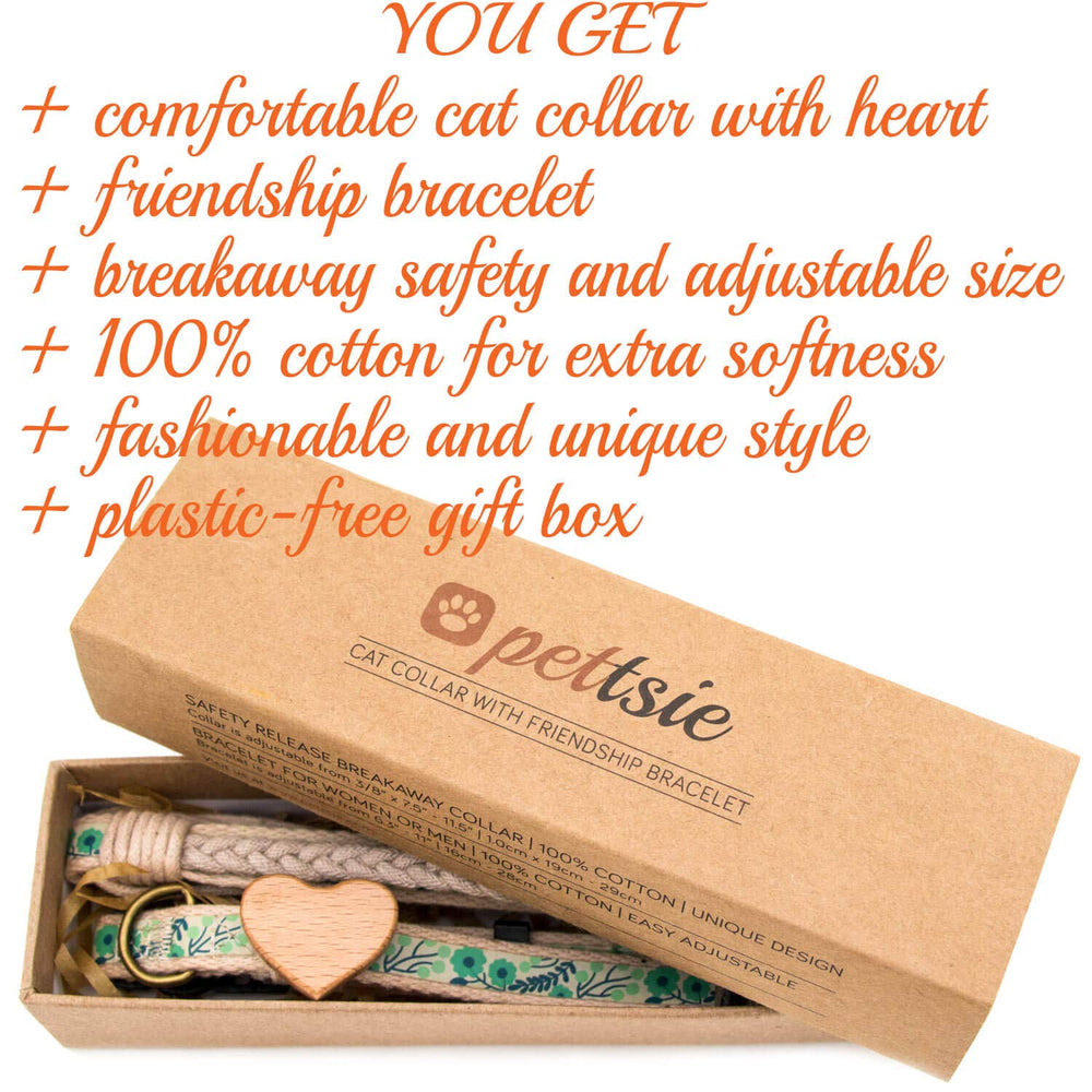 Pettsie wooden heart charm close-up elevating a cat's look