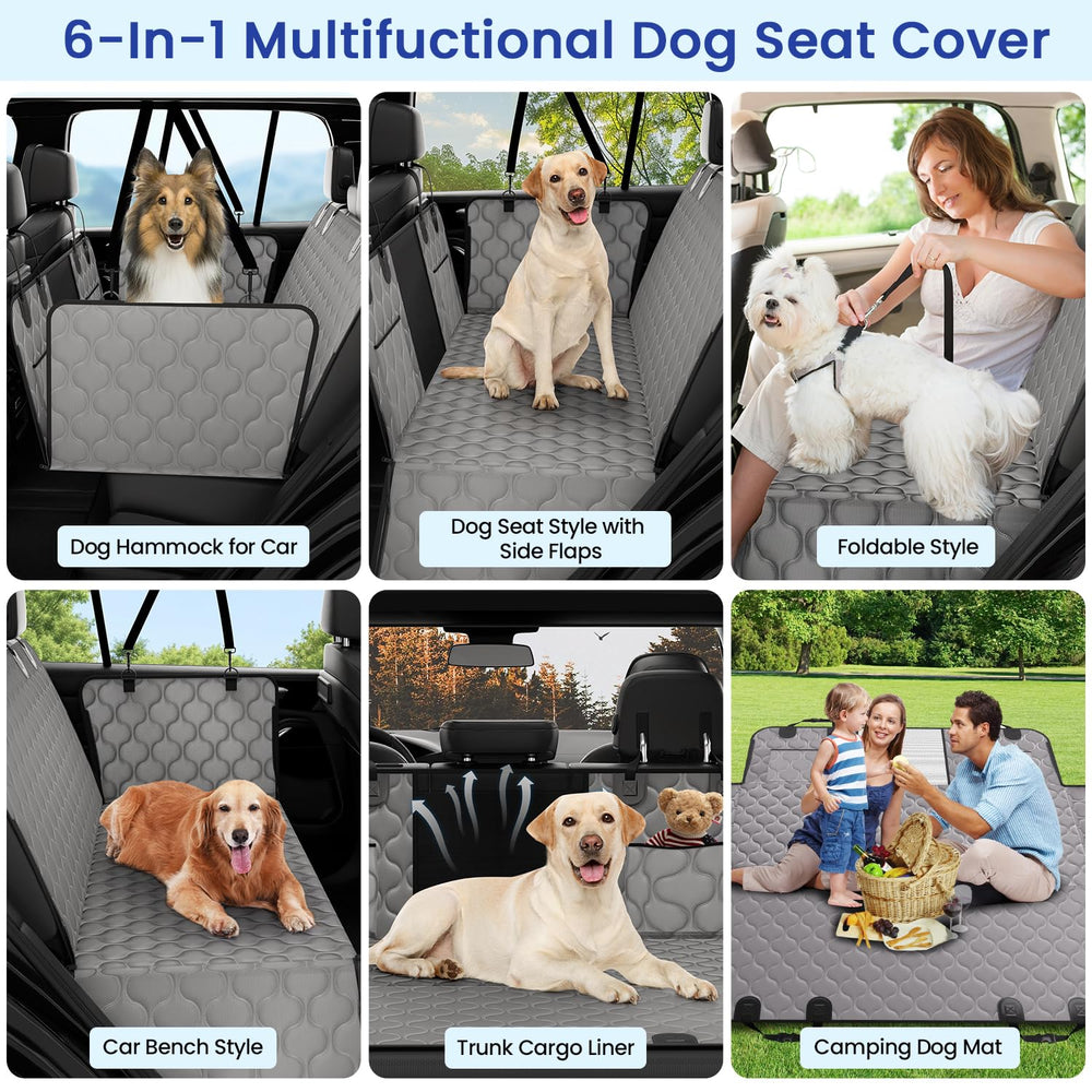 Pettycare dog back seat cover easy install with straps and buckles