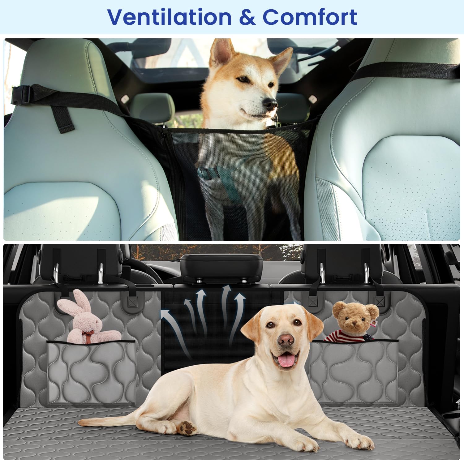 Pettycare dog back seat cover upgraded 600D Oxford material durability