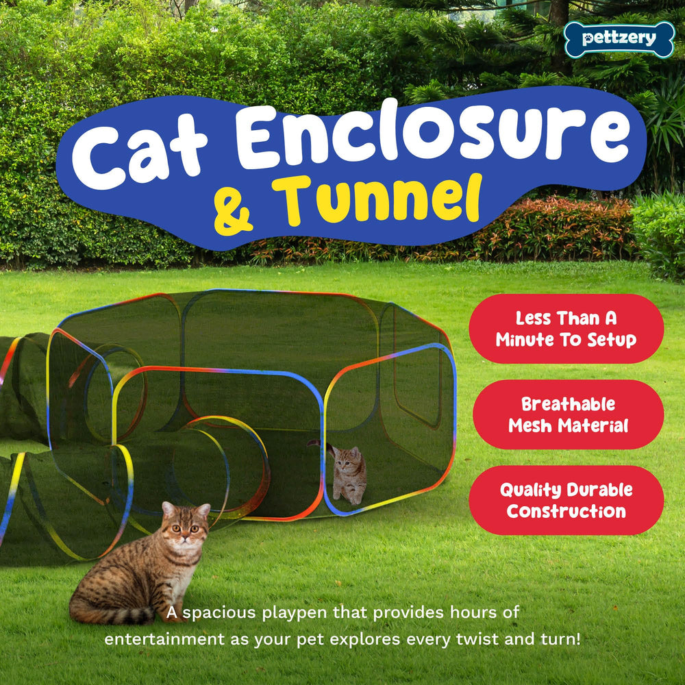 Pettzery Cat Tunnel interior with visibility and ventilation during play