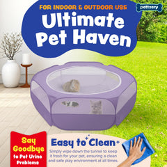 Pettzery playpen-foldable-pop-up-setup enables quick setup and easy travel.