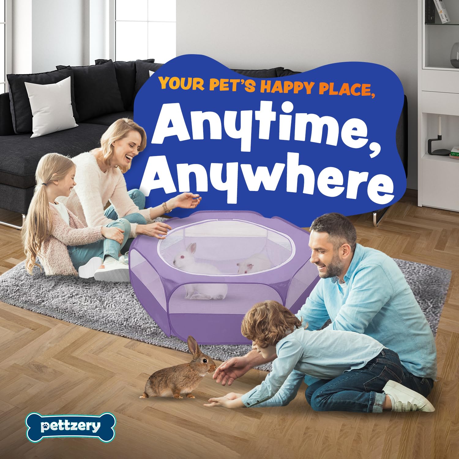 Pettzery playpen-indoor-outdoor-use versatile for home or patio play.