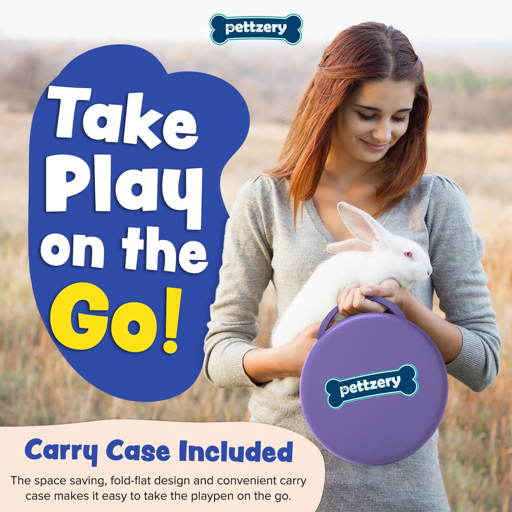 Pettzery playpen-secure-zippered-top prevents escapes during observation.