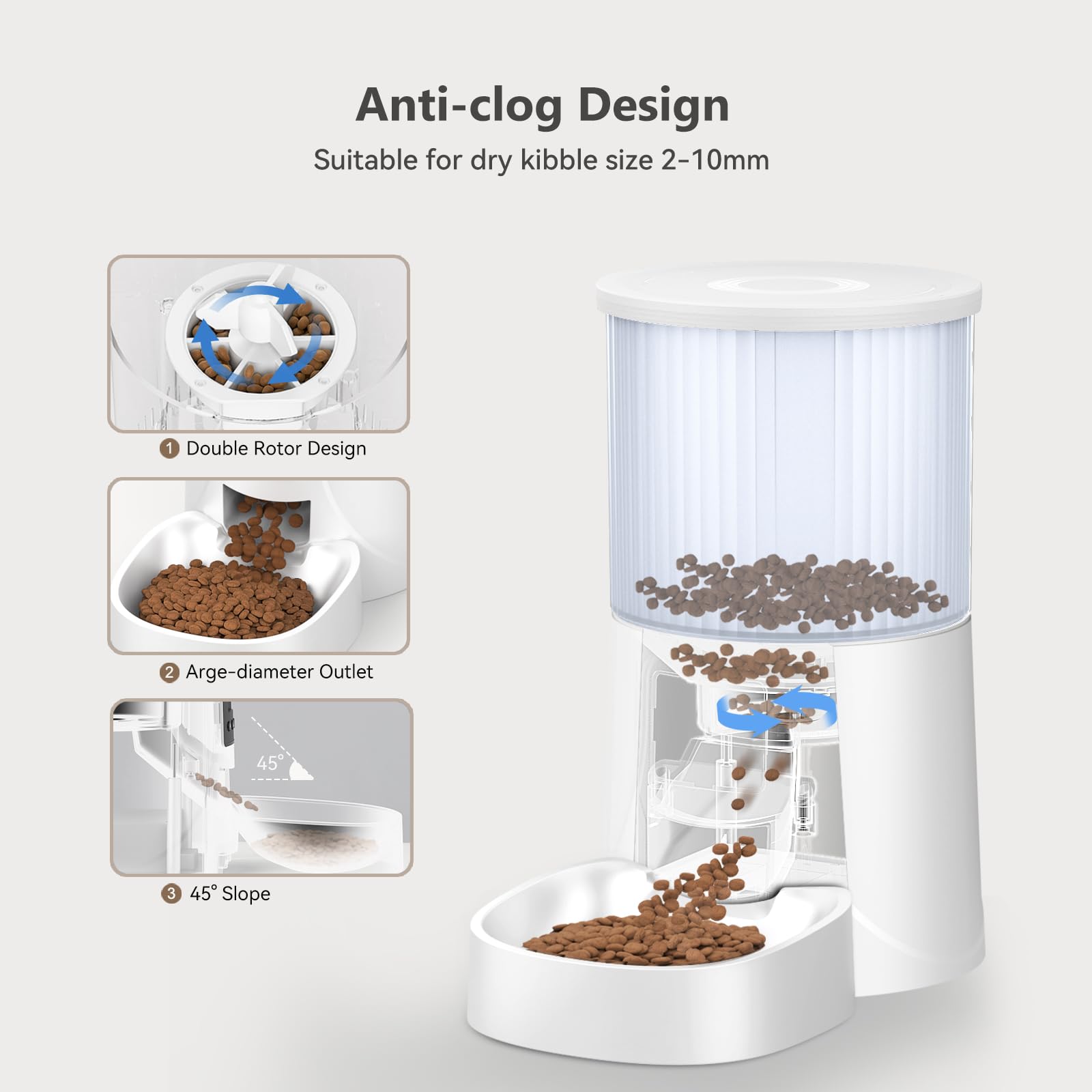 PETULTRA feeder fully detachable for easy cleaning and maintenance