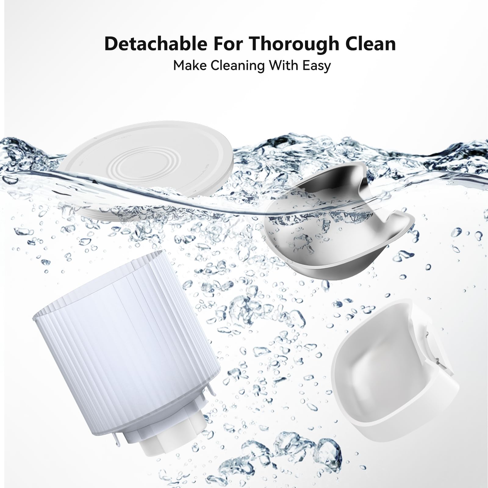 PETULTRA detachable washable design makes cleaning quick and thorough.