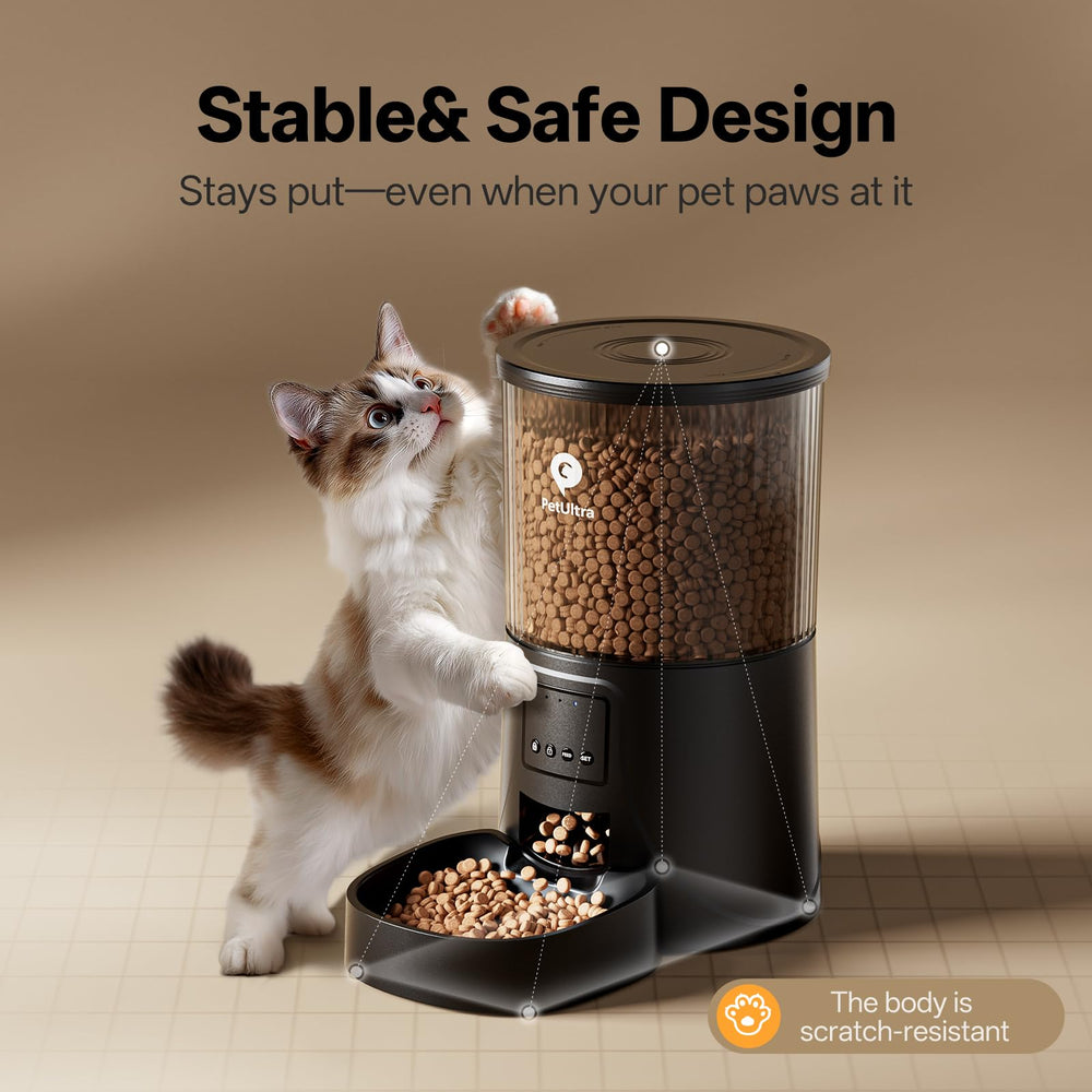 PETULTRA kibble-size compatibility 2-10mm supports standard dry food.