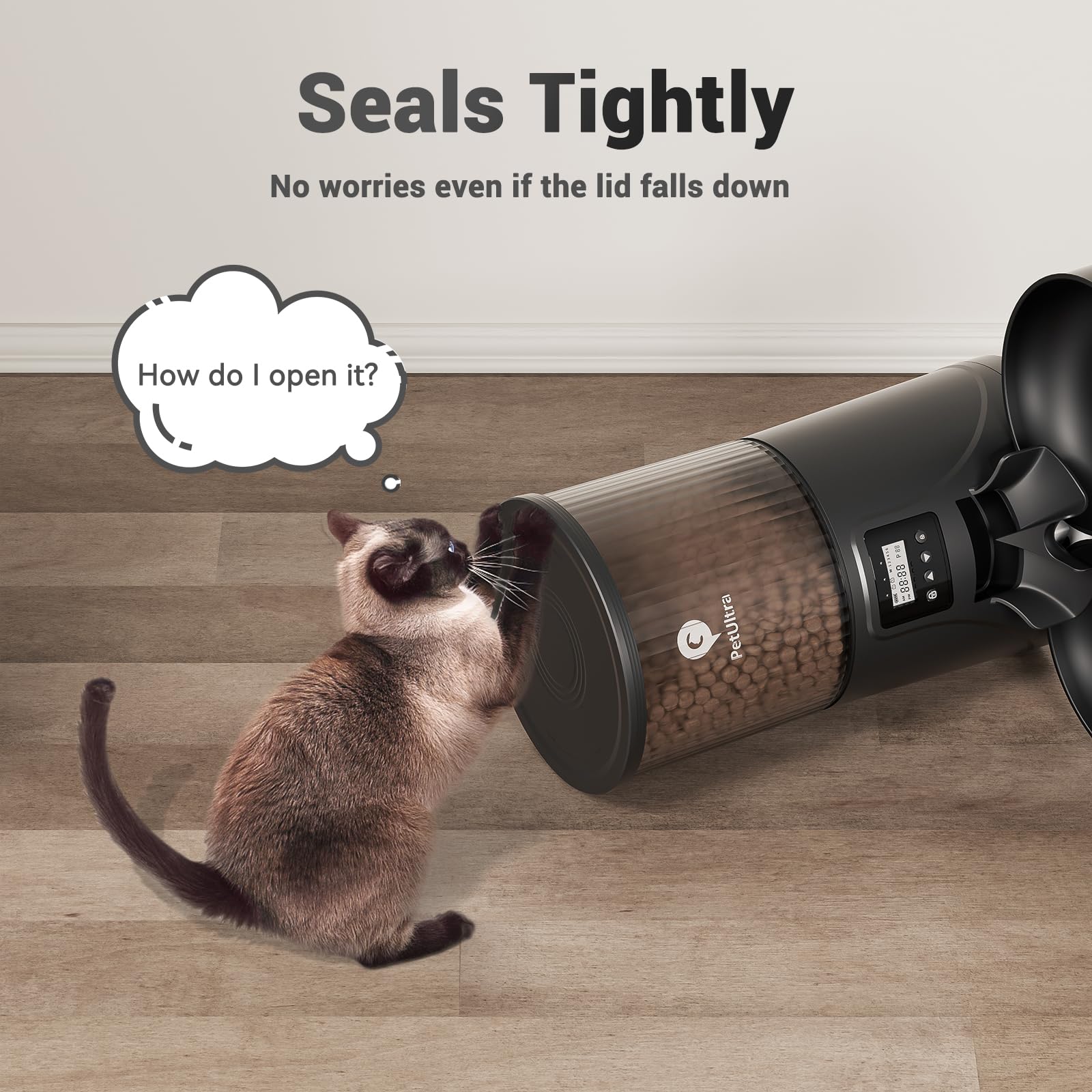 PETULTRA indoor-cat-feeder shown in cozy home setting for indoor cats.
