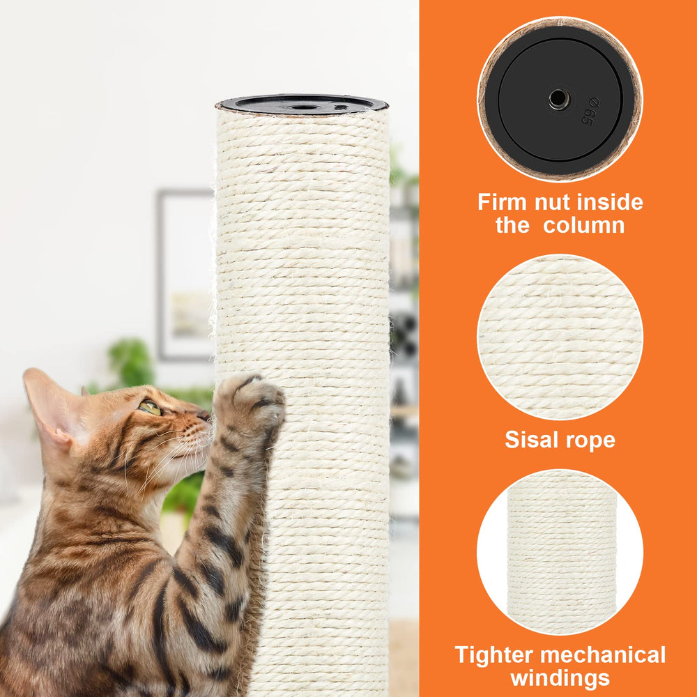 PETUOL 3-1in diameter sisal pole detail for durable scratching