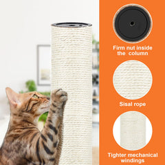PETUOL 3-1in diameter sisal pole detail for durable scratching