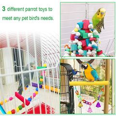 PETUOL bird toy bells close-up highlights auditory enrichment during play