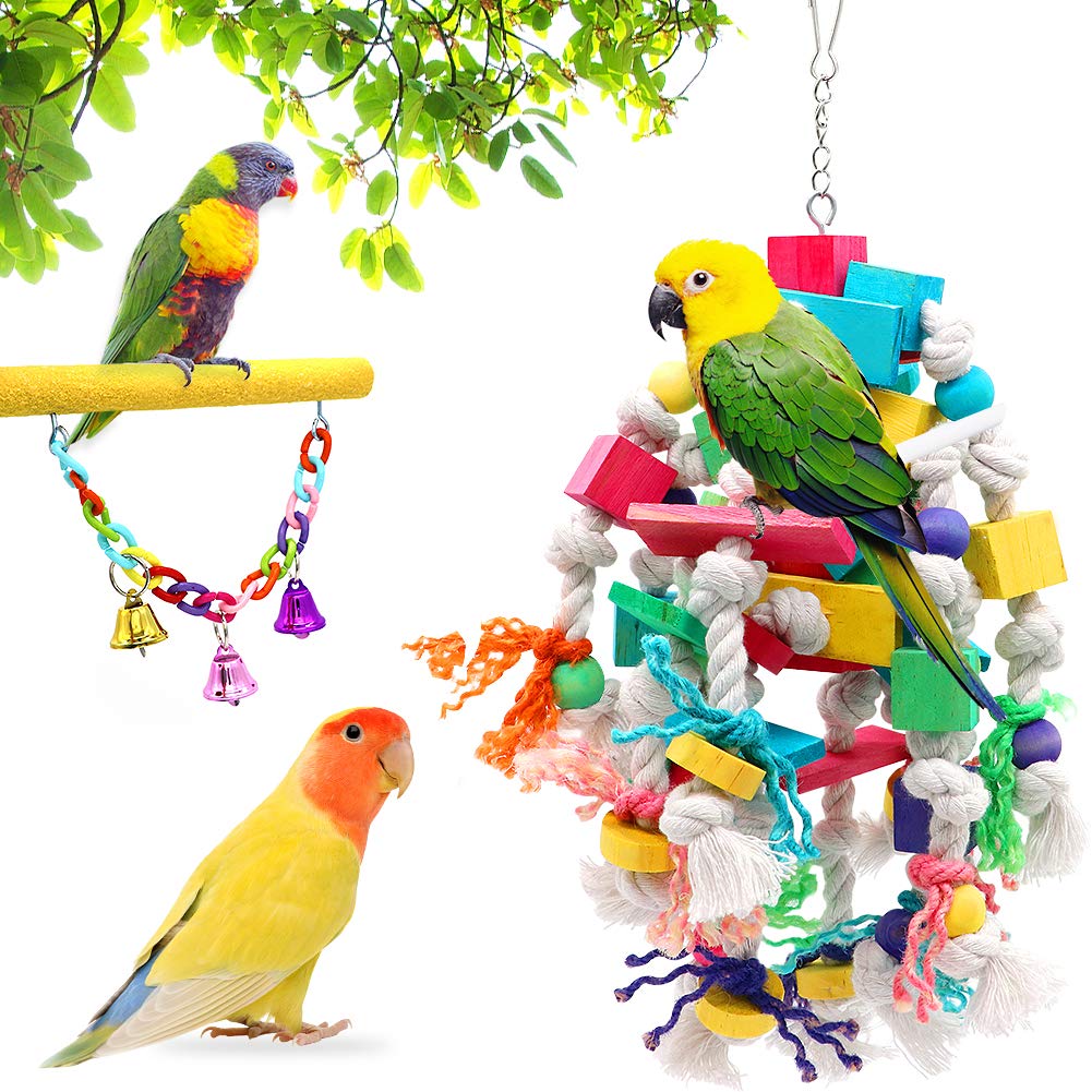 PETUOL enrichment for birds during playtime highlights durable, handmade design