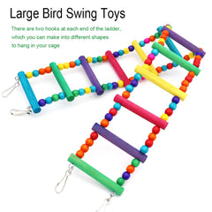 PETUOL large bird swing ladder toy assembly demonstrates sturdy climbing features for parrots
