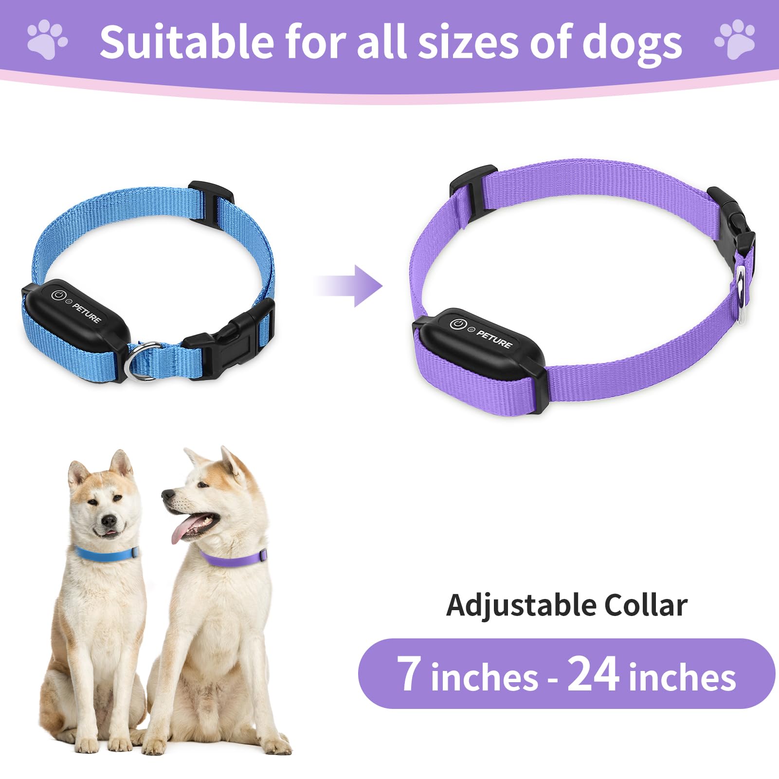 PETURE nylon collar quick-release action for easy handling.