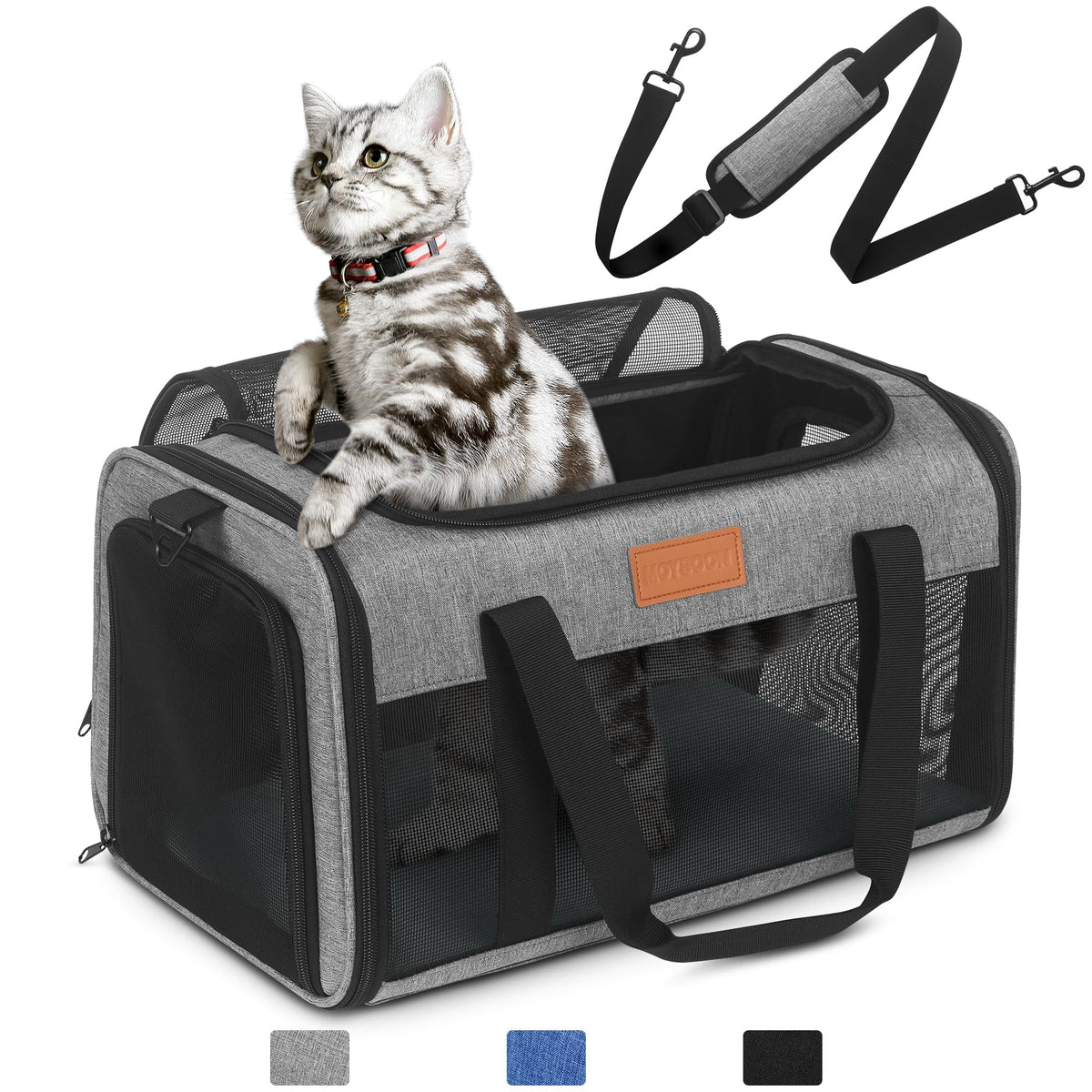 PETUX underseat TSA carrier 17x11x9.5 inches shows cabin-friendly sizing for travel.