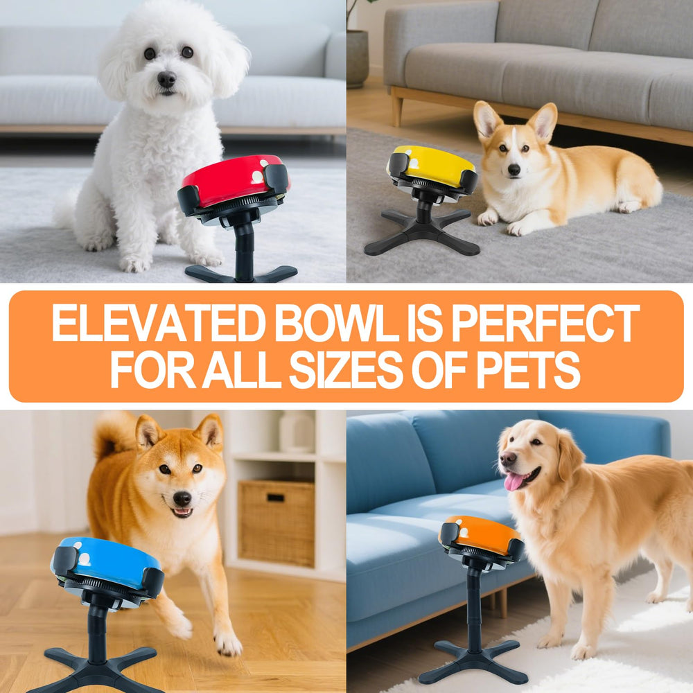 PETVENTURE non-slip four-legged base keeps bowls steady during meals.