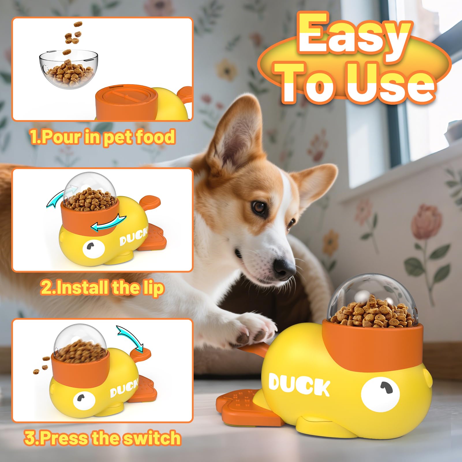 Petventure three-size outlets allows various pet foods for flexible feeding options.