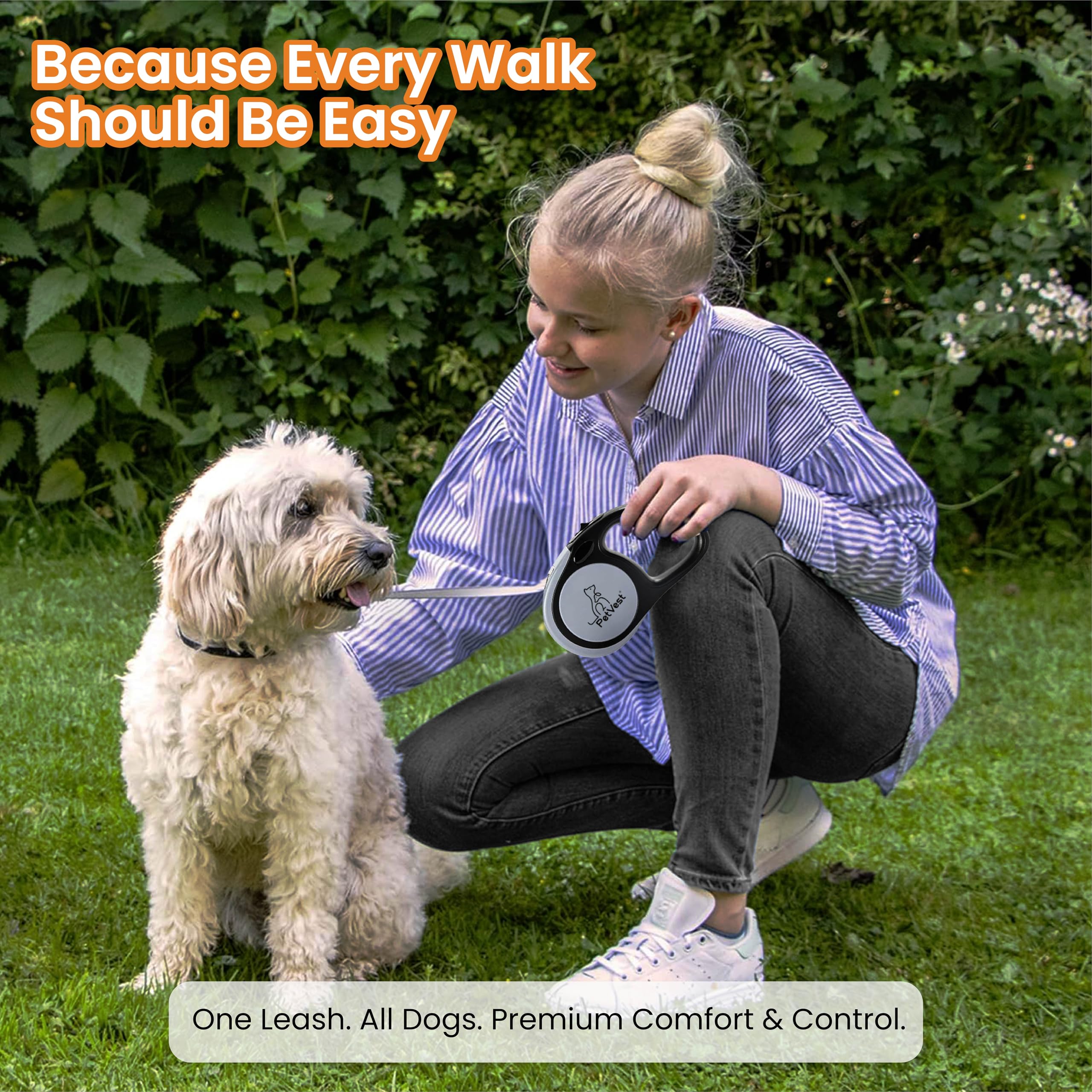 PetVest dual retractable leash heavy-duty-build emphasizes durability for daily use