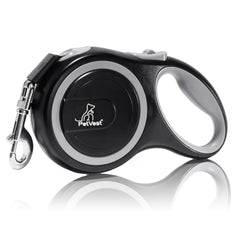 PetVest retractable leash with ergonomic handle offers comfortable grip during walks.