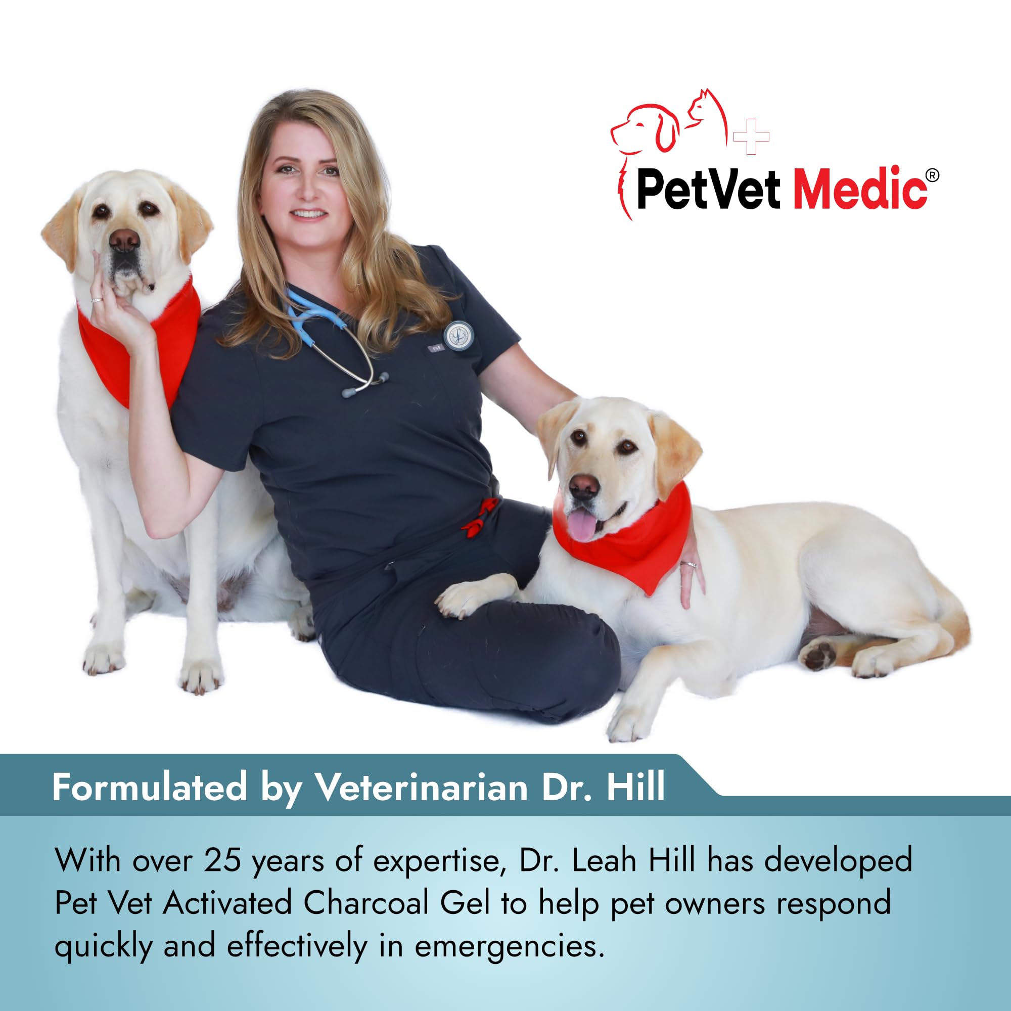 PetVet Medic emergency pet supplies setup with beef flavor for ready access