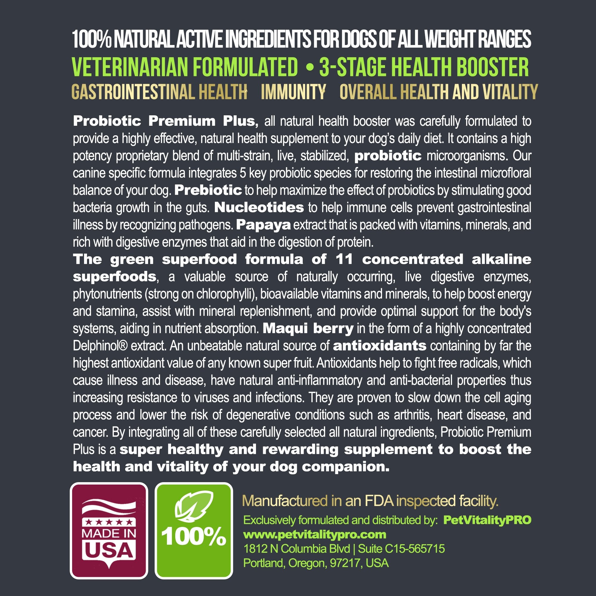 PetVitalityPRO probiotics 150-count bulk image offers value for ongoing gut health.