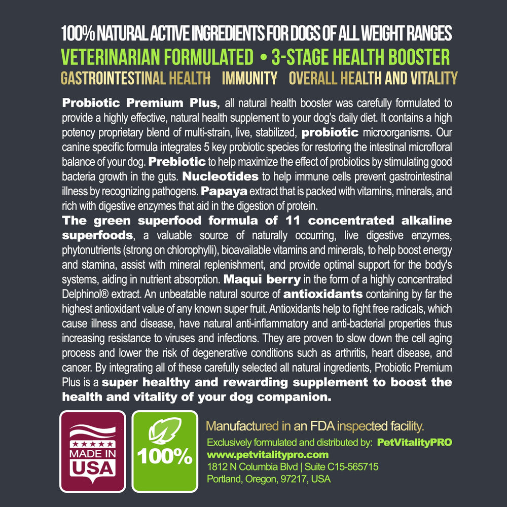 PetVitalityPRO probiotics 150-count bulk image offers value for ongoing gut health.