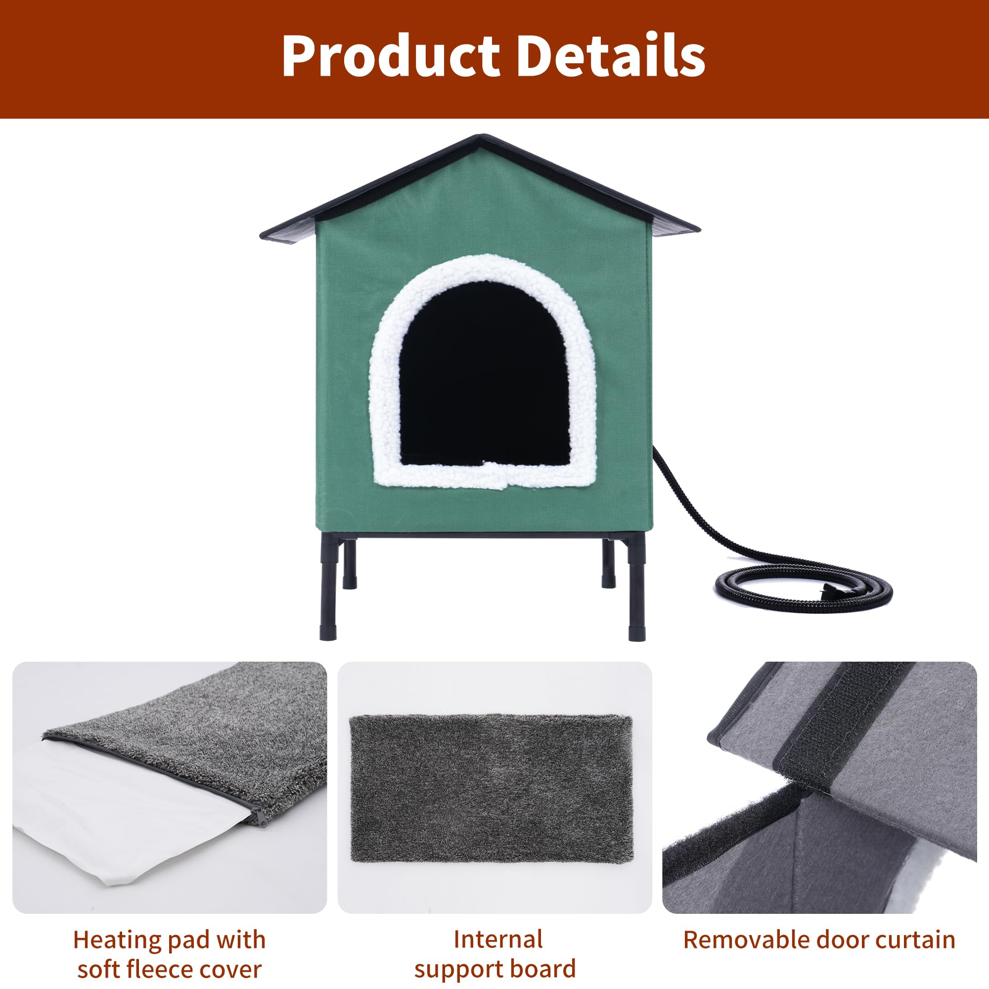 Petvolve heated cat house two sizes to accommodate most cats.