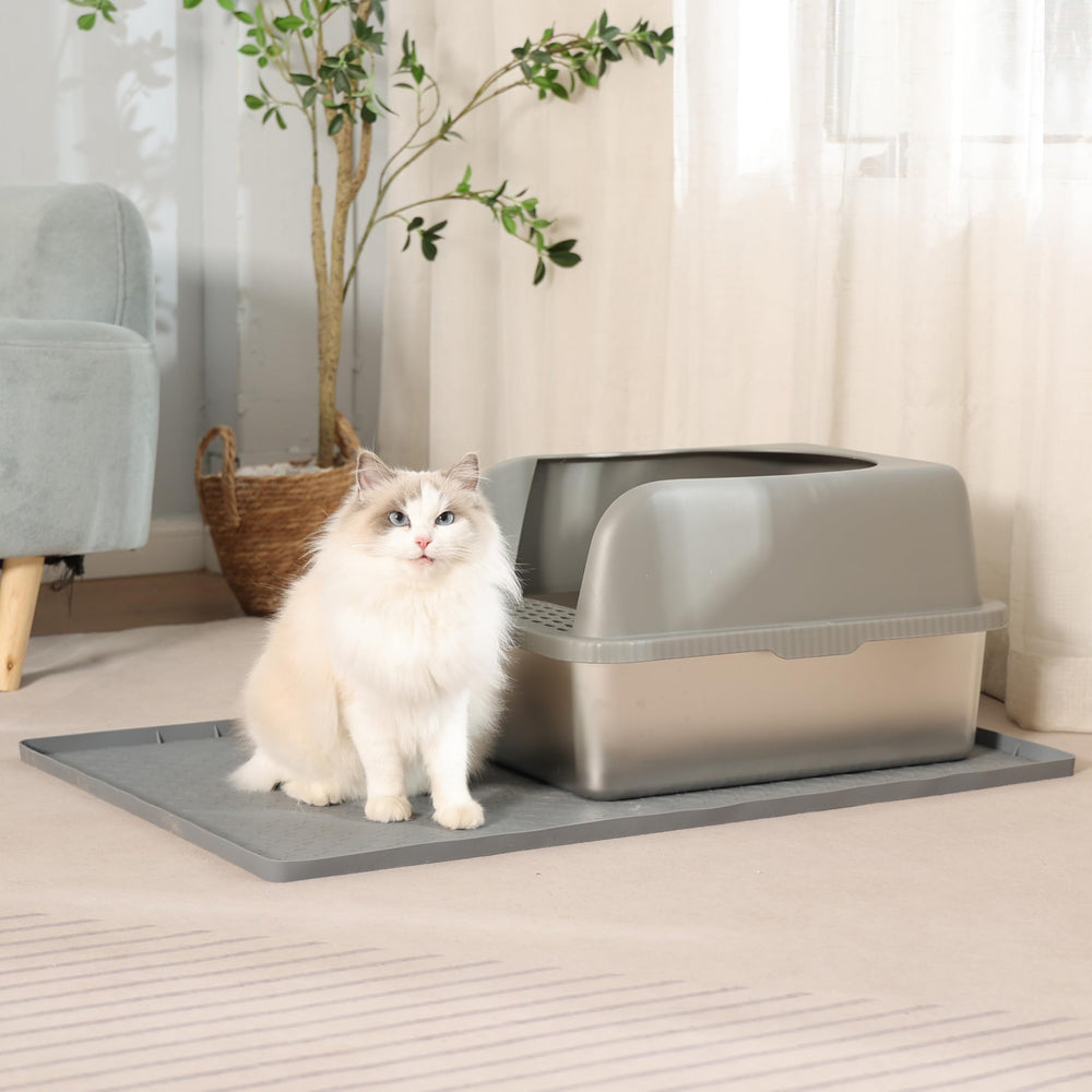 Petvolve Litter Box Mat thickened edges trap litter and prevent spills