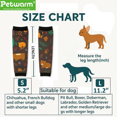 PetWarm 4-piece recovery set shown on dog covering all legs.