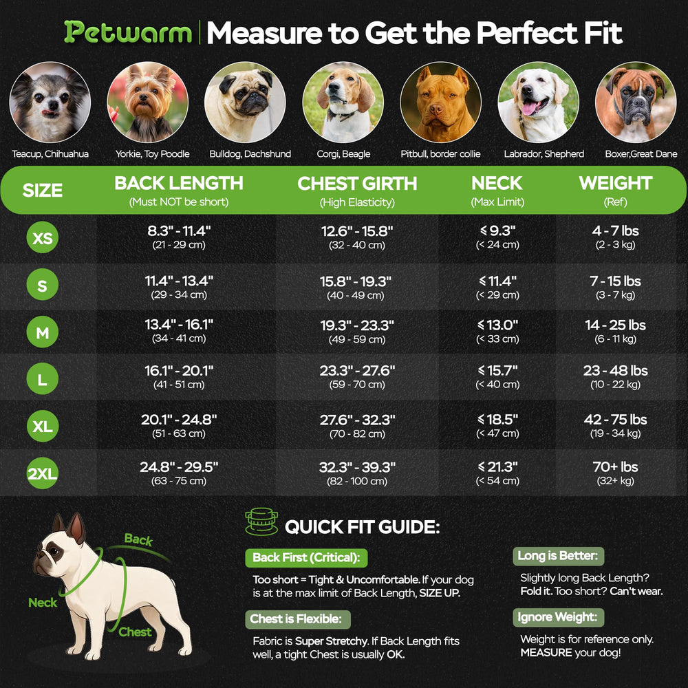 PetWarm all-season wear dog pajamas shown for versatile year-round use.