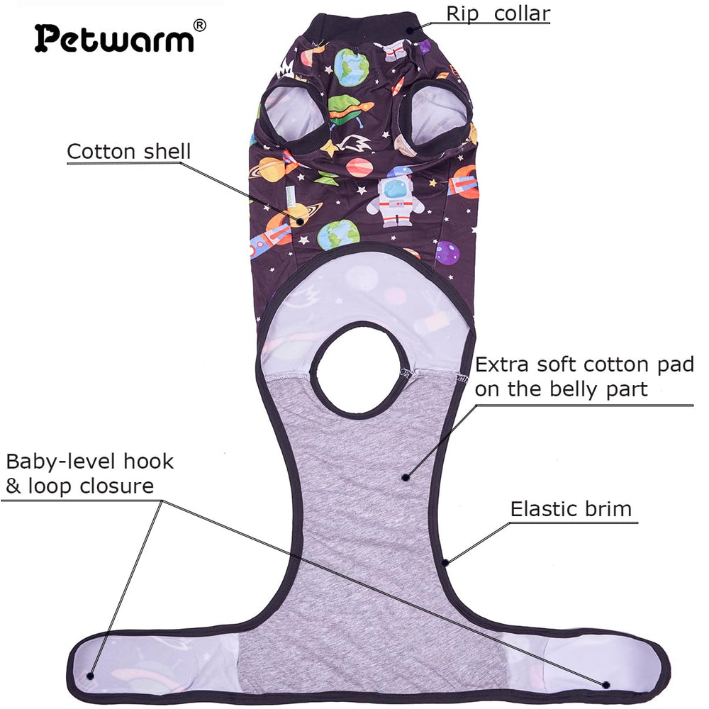 PetWarm dog recovery suit on a dog demonstrates easy on off and secure fit