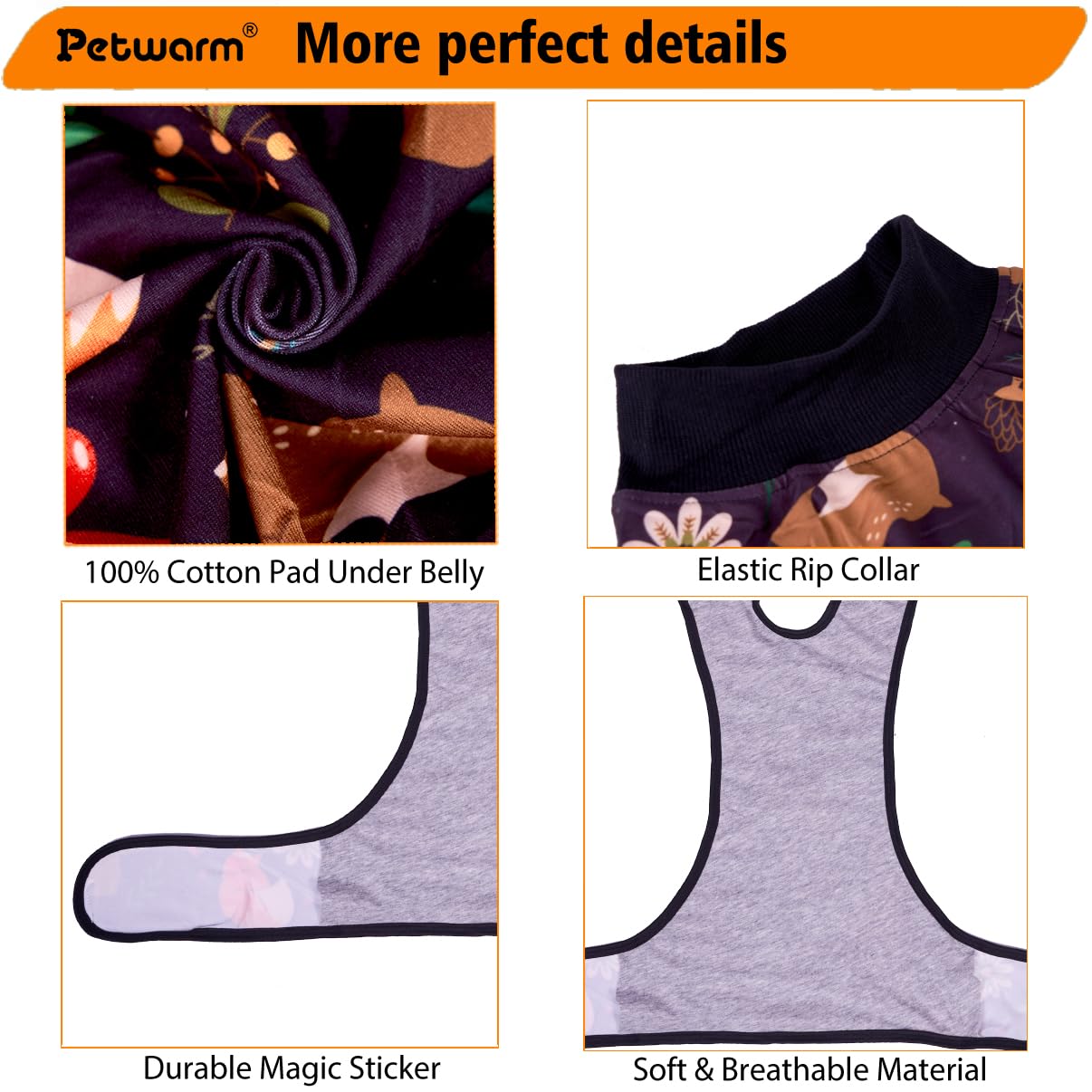 PetWarm surgery suit easy on off design for quick dressing