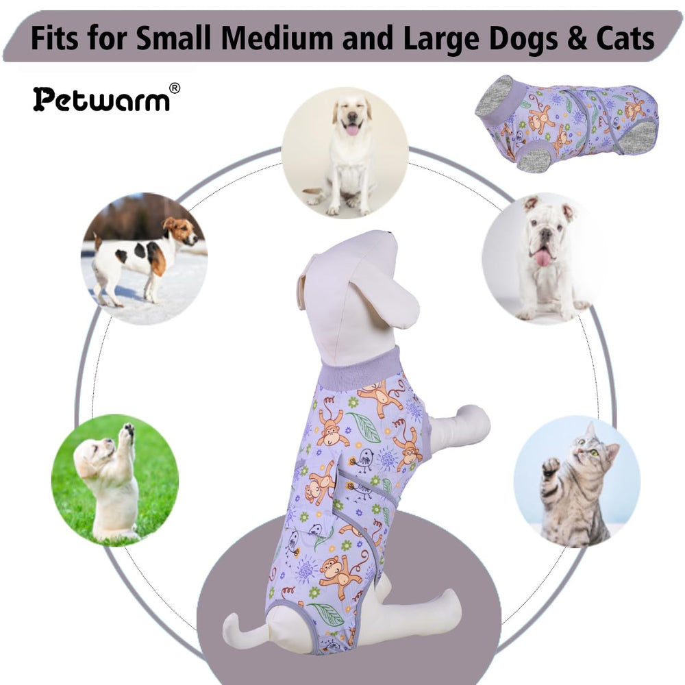PetWarm recovery suit built-in cotton abdomen helps minimize stress and prevent mess.