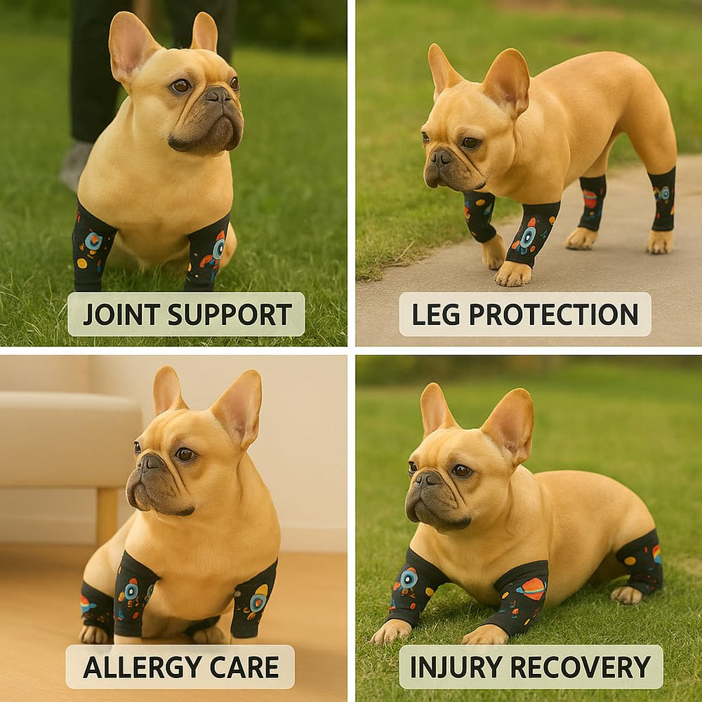 PetWarm rocket print leg sleeves support comfortable recovery during daily activity