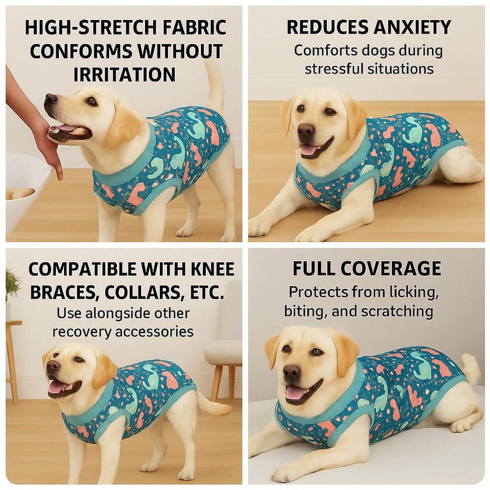 PetWarm spay/neuter recovery suit substitutes cone for post-surgery care