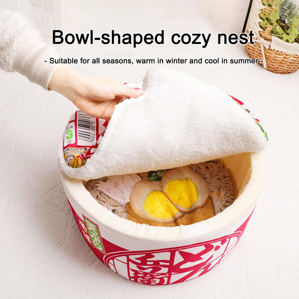 Petxing ramen noodle bed interior cushion highlights removable cushion for washing.
