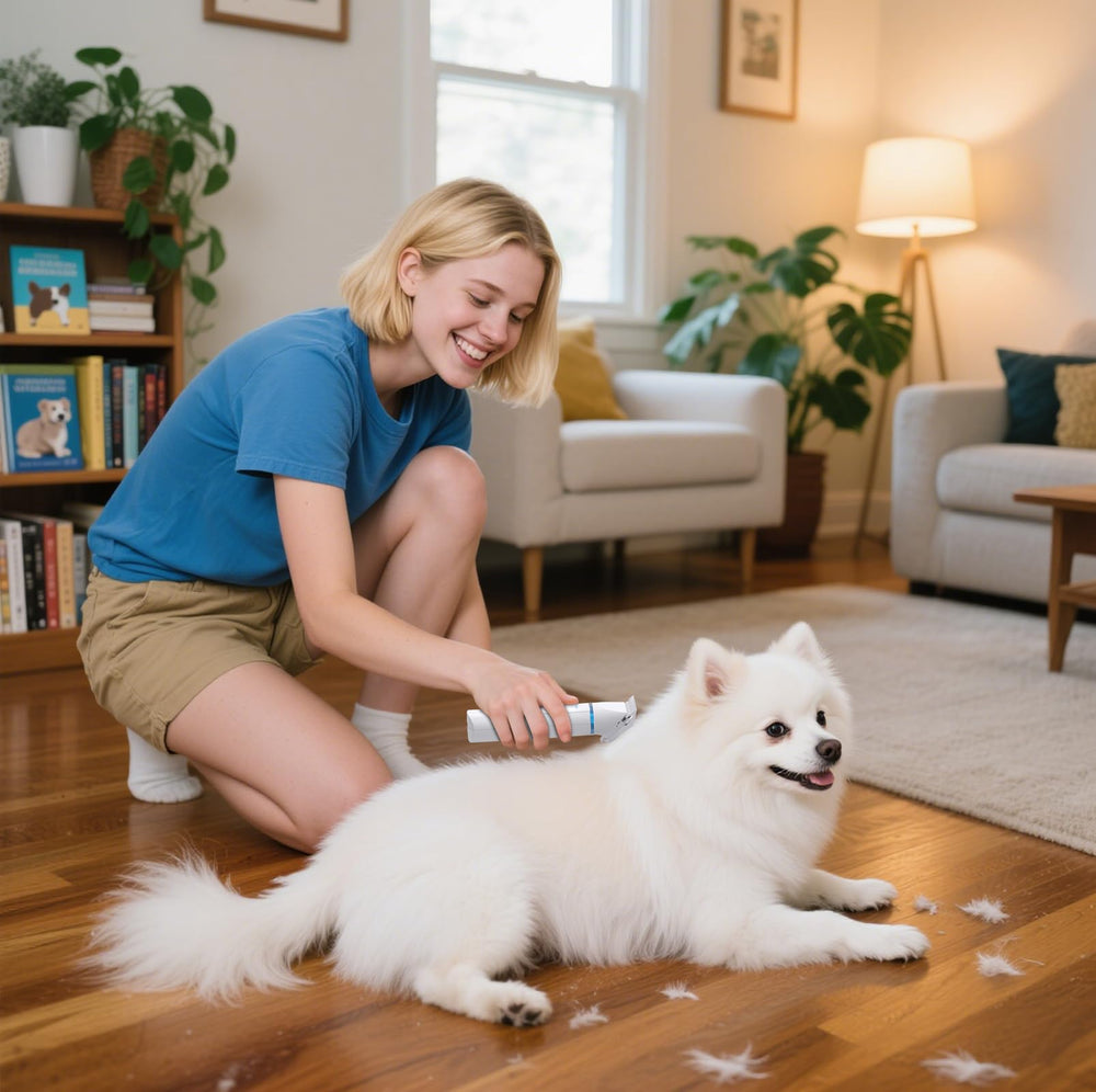 PETYGO low-noise motor illustration for quiet grooming sessions