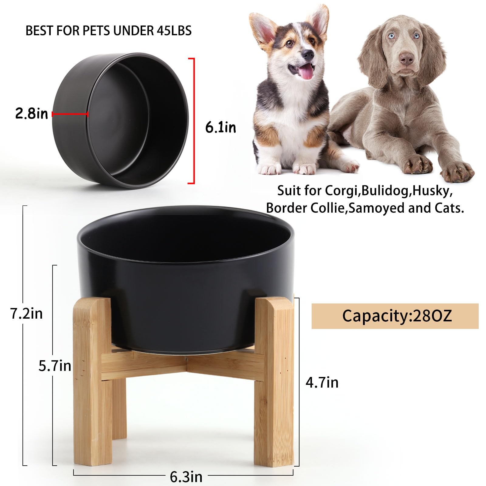 Petygooing easy-clean microwave-safe ceramic material simplifies cleanup after meals.