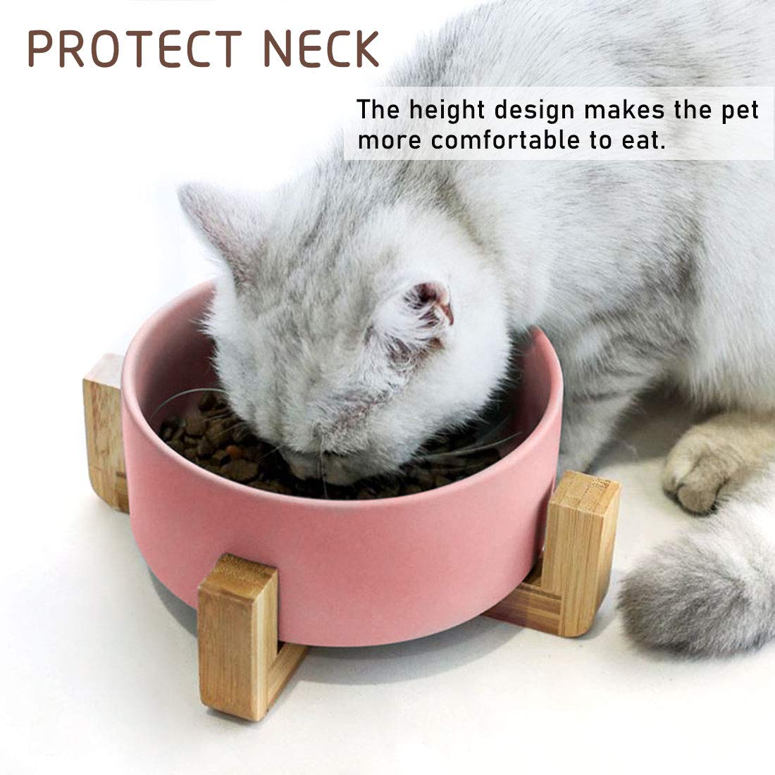 Petygooing pink bowls set in a decor-friendly pet feeding nook