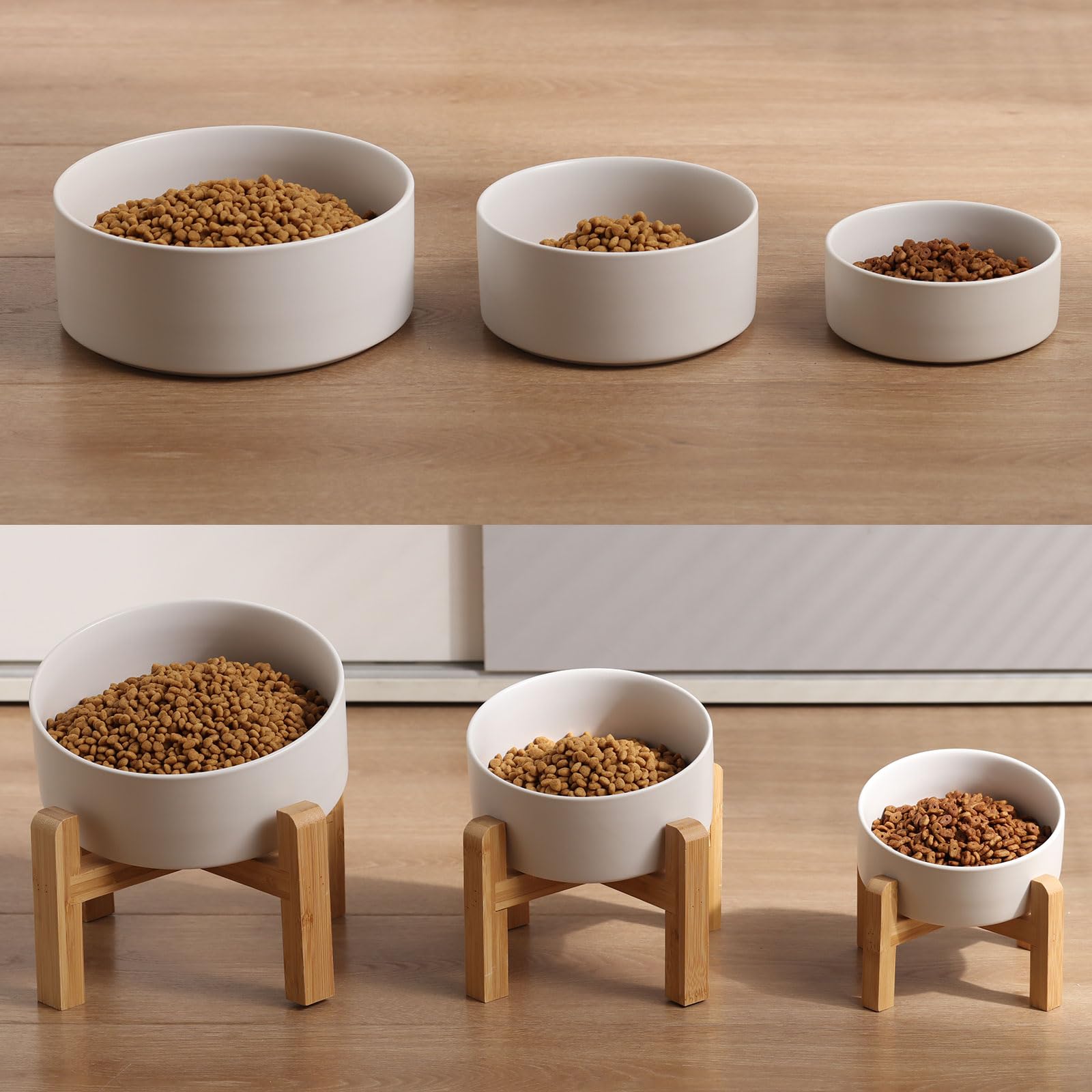 Petygooing modern boho dining setup featuring white elevated bowl.