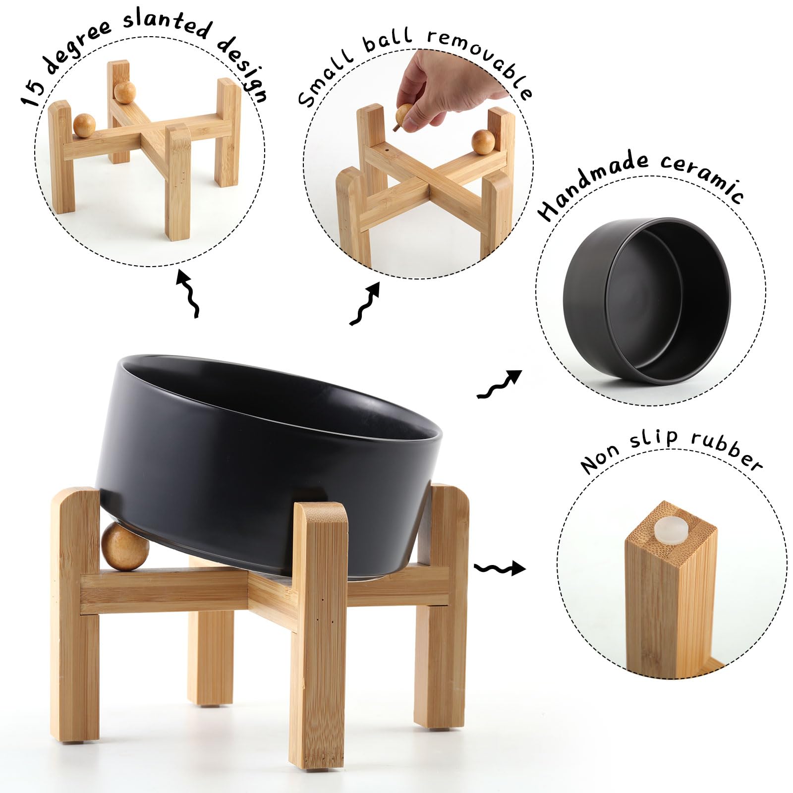 Petygooing tilted 15-degree design for easier access by dogs and cats.