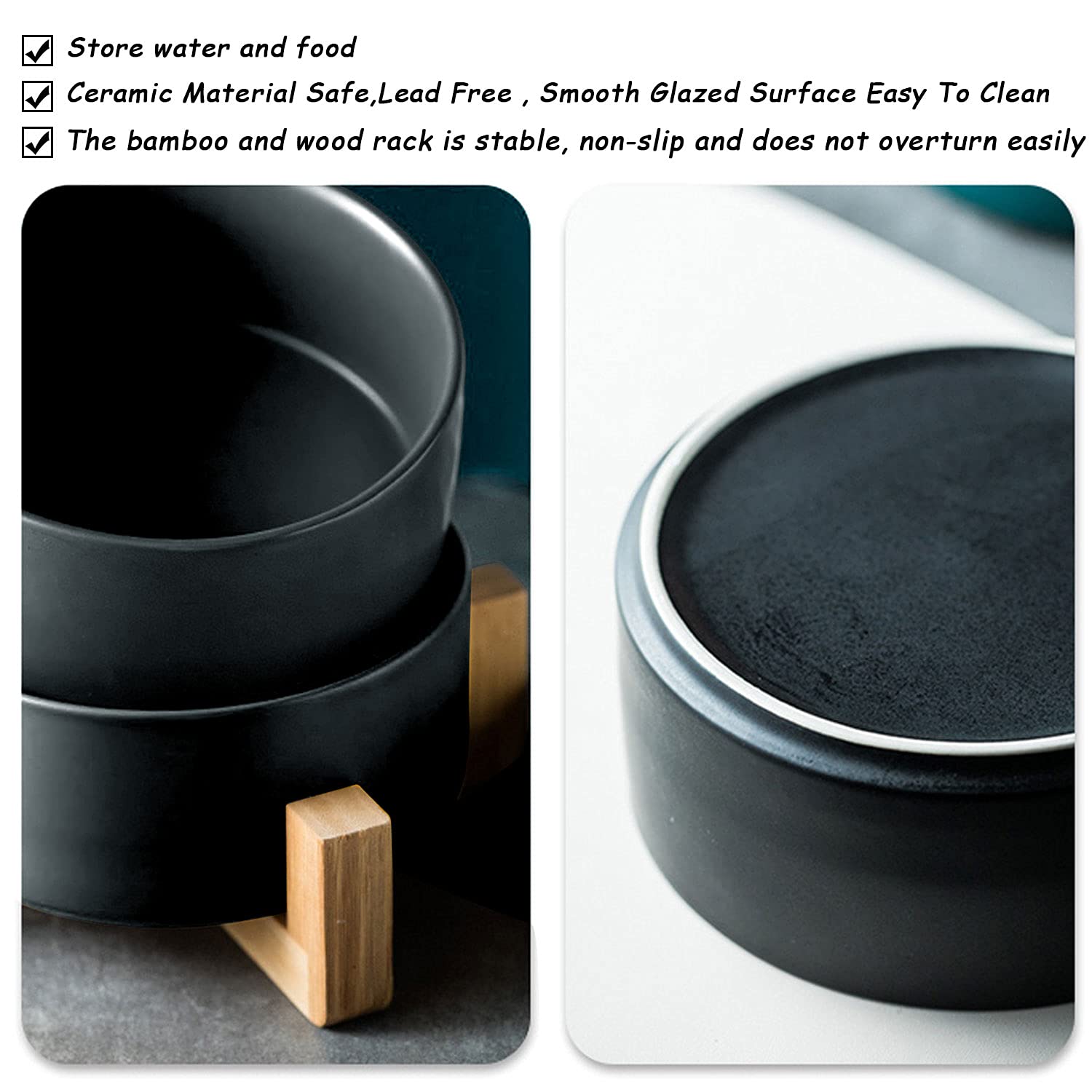 Petygooing dual bowls keep food and water separate for easy feeding