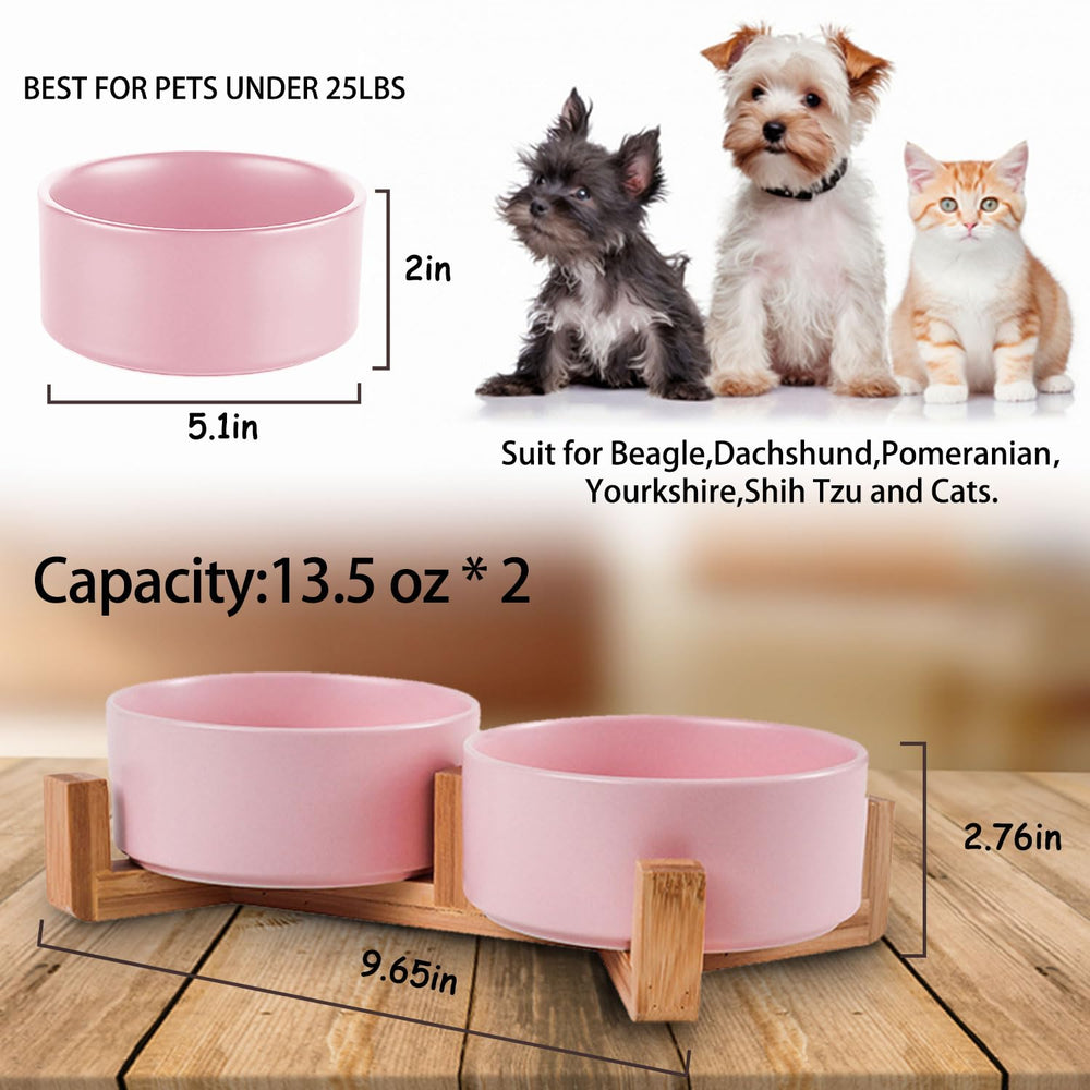Two bowls by Petygooing, one for food and one for water, ready for use