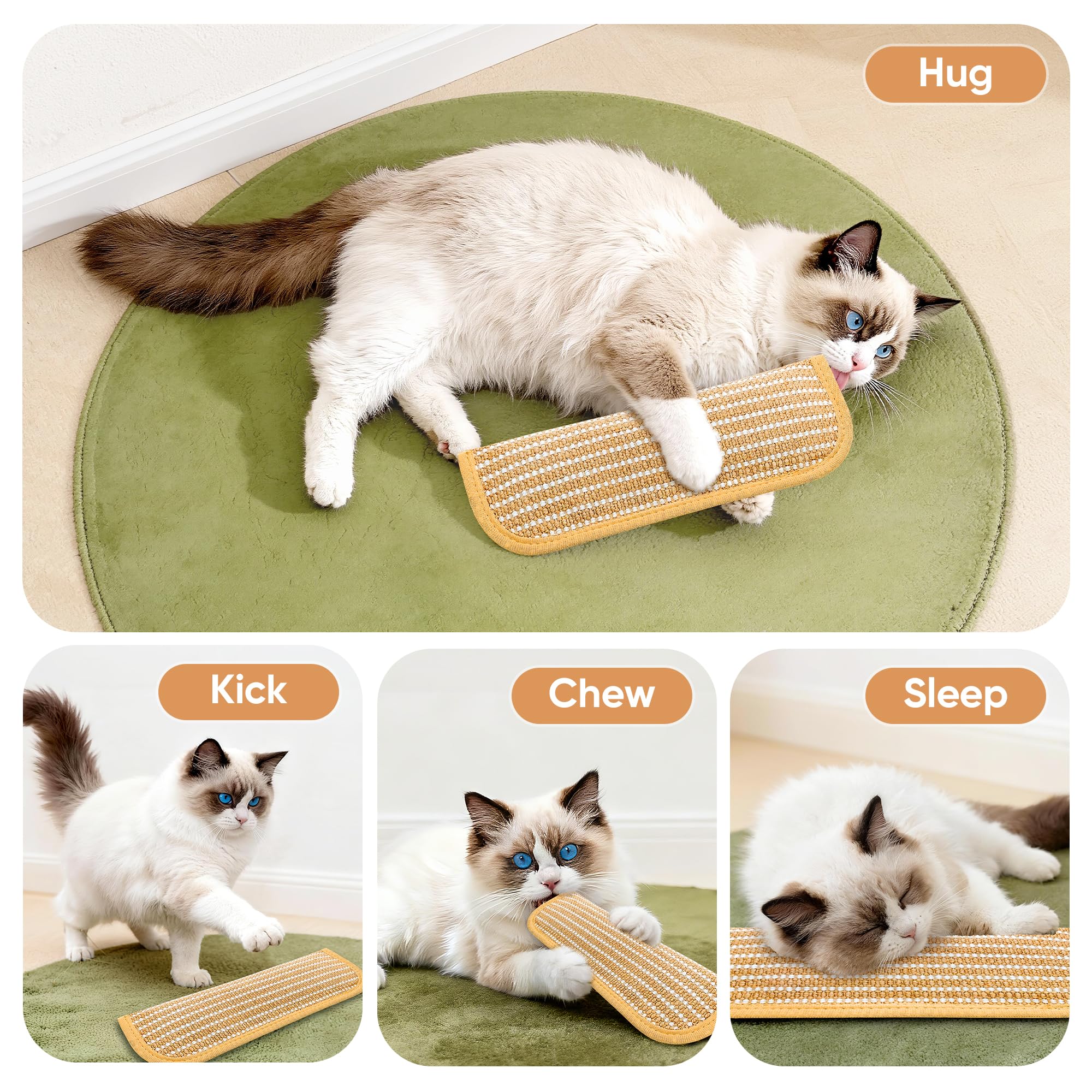 PetZen Garden sisal catnip pillow kicker in use for interactive kitten play.